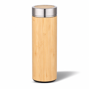 Bamboo-Finish Flask Bottle - FB42 — FB42