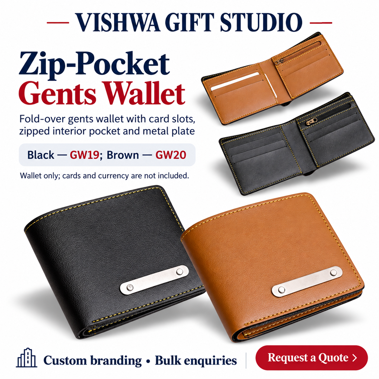 Zip-Pocket Gents Wallet - GW19 / GW20 - Image 2