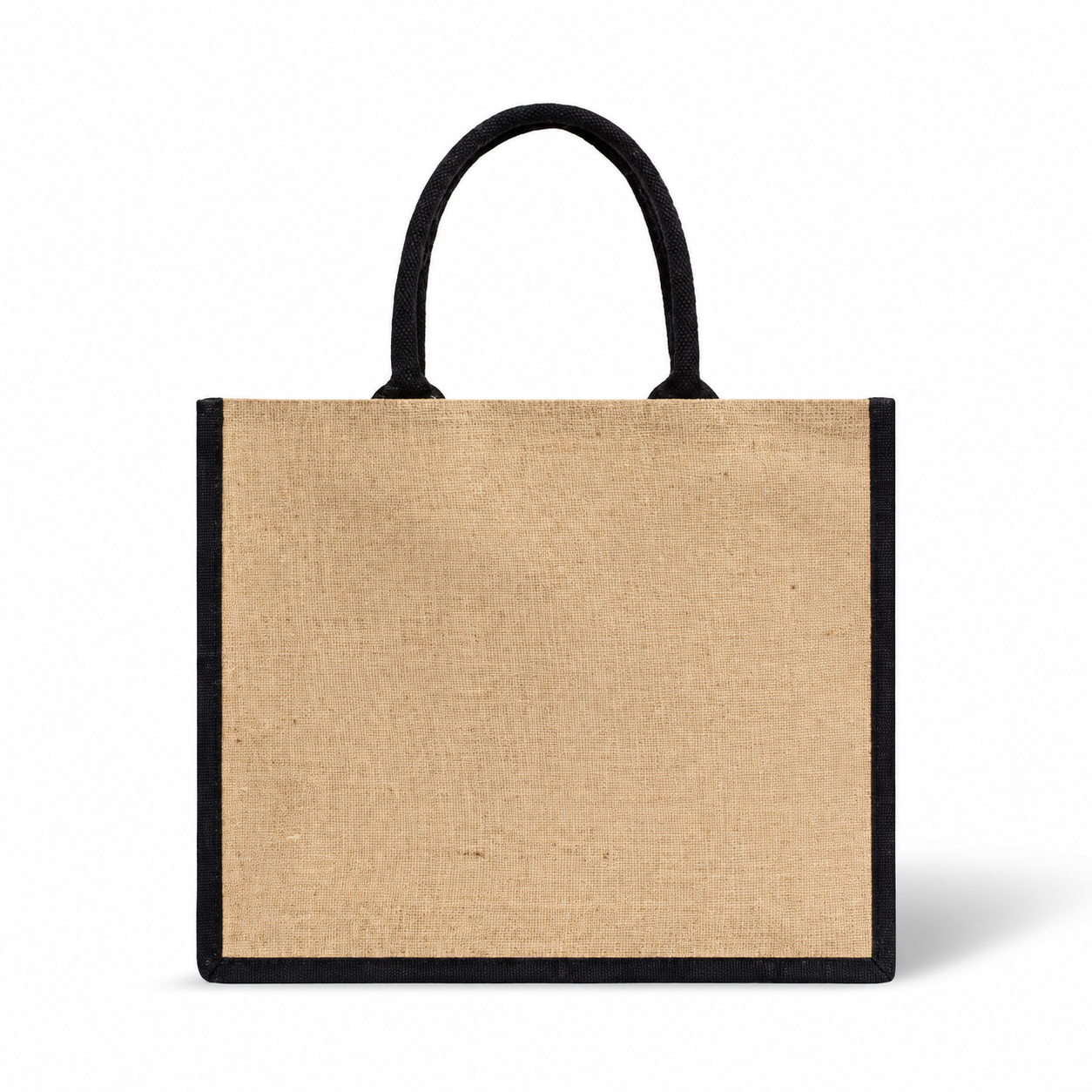 Black-Trim Jute Carry Bag - JB02 / JB03