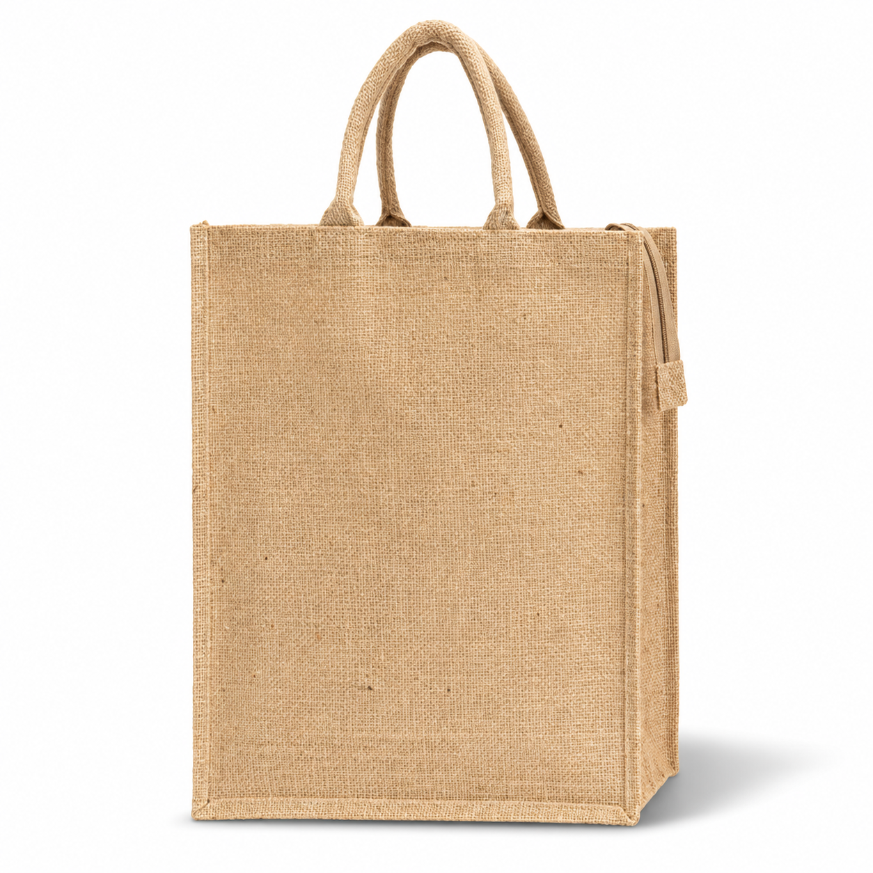 Zipped Natural Jute Carry Bag - JB04 / JB05