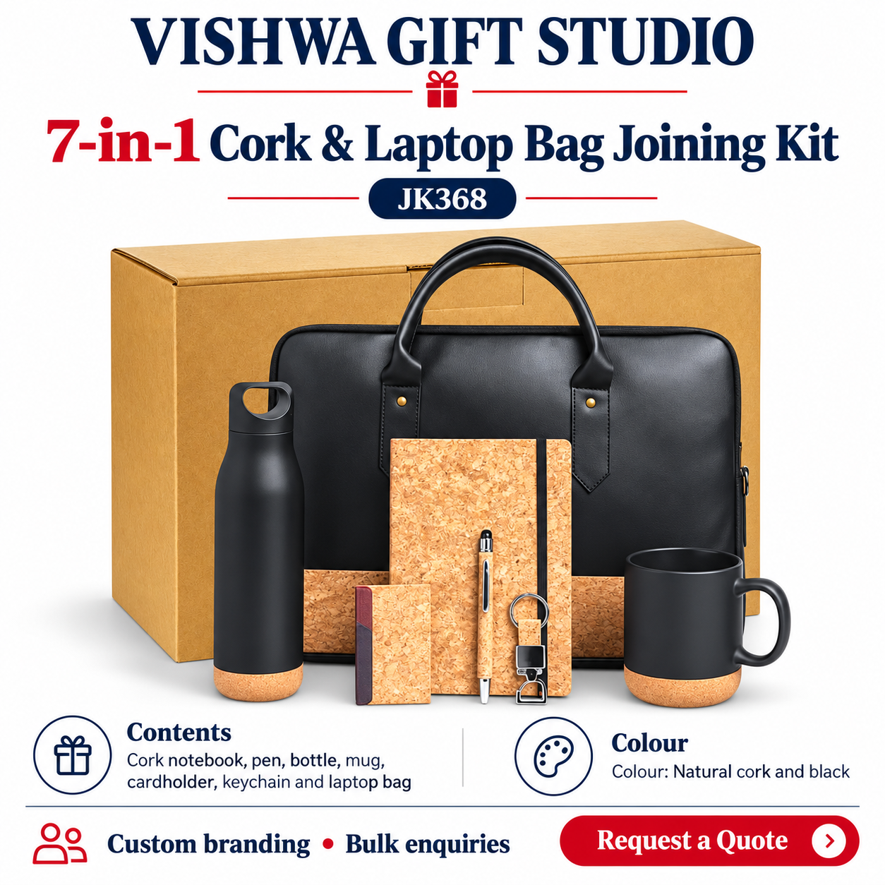 7-in-1 Cork & Laptop Bag Joining Kit - JK368 - Image 2