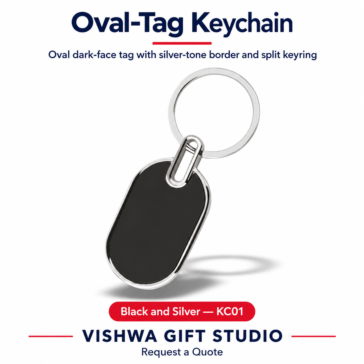 Oval-Tag Keychain - KC01 - Image 2