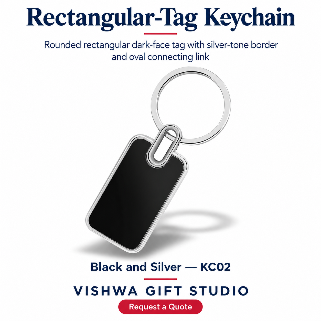 Rectangular-Tag Keychain - KC02 - Image 2