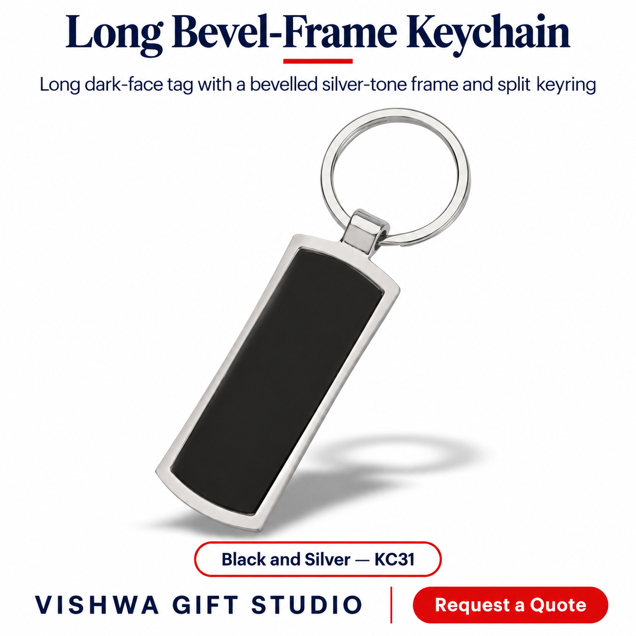 Long Bevel-Frame Keychain - KC31 - Image 2