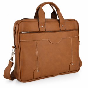 Rivet-Detail Front-Zip Laptop Bag - LB06 — LB06