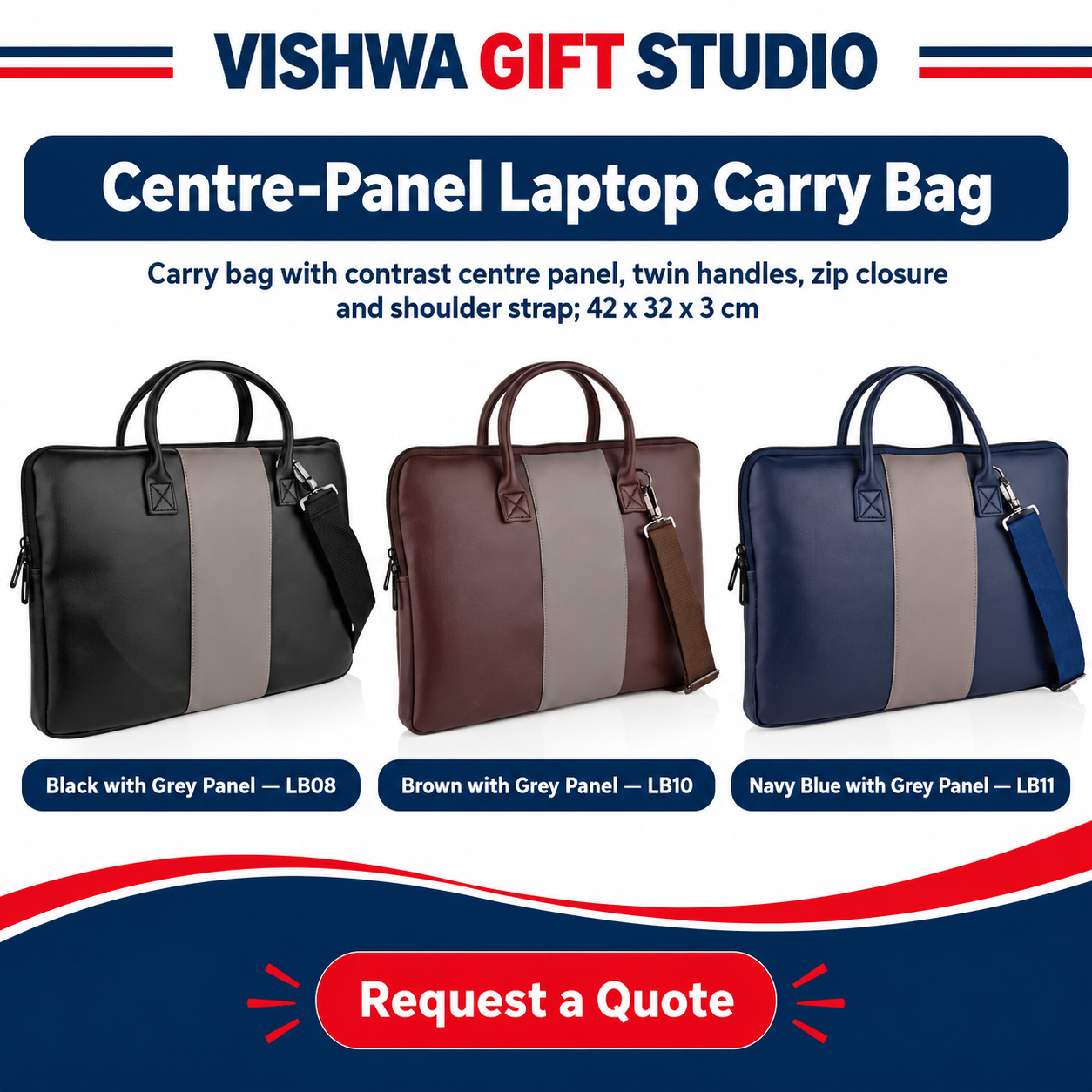 Centre-Panel Laptop Carry Bag - LB08 / LB10 / LB11 - Image 2