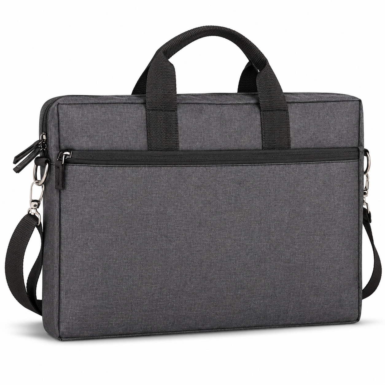 Fabric-Texture Front-Zip Laptop Bag - LB26 / LB27 / LB28 — LB26