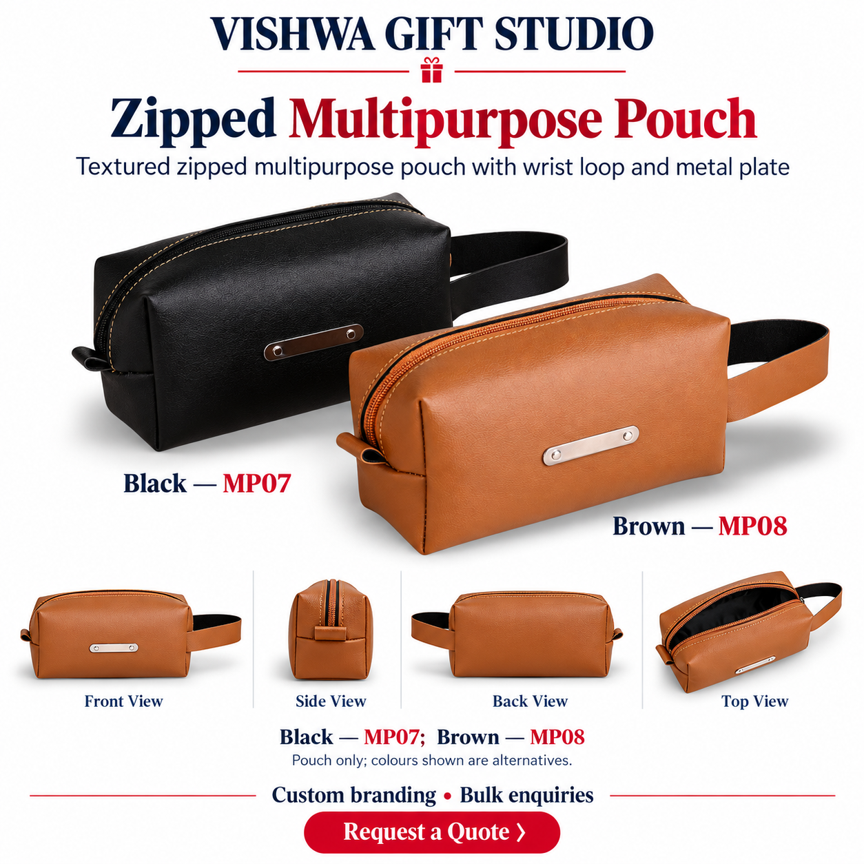 Zipped Multipurpose Pouch - MP07 / MP08 - Image 2