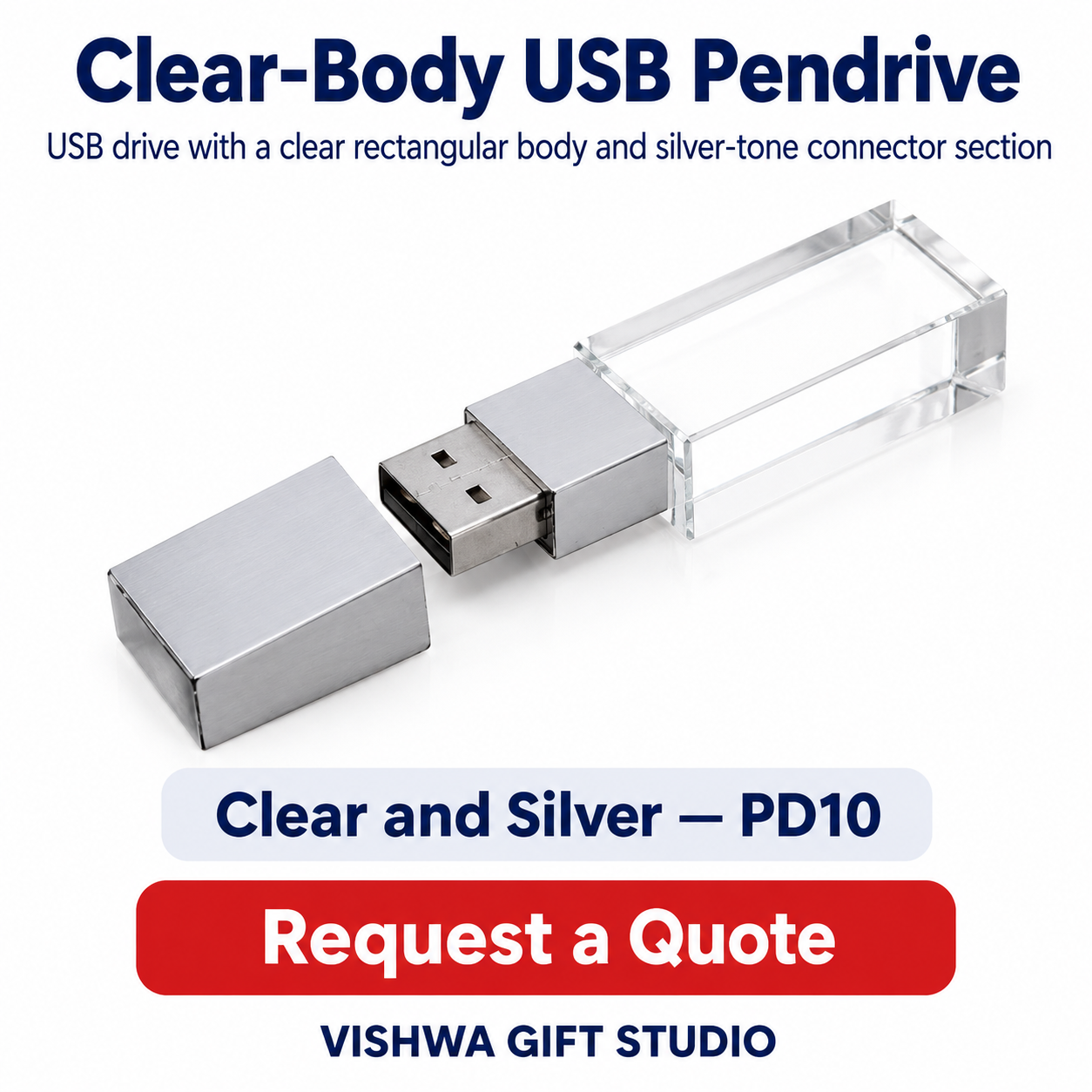 Clear-Body USB Pendrive - PD10 - Image 2