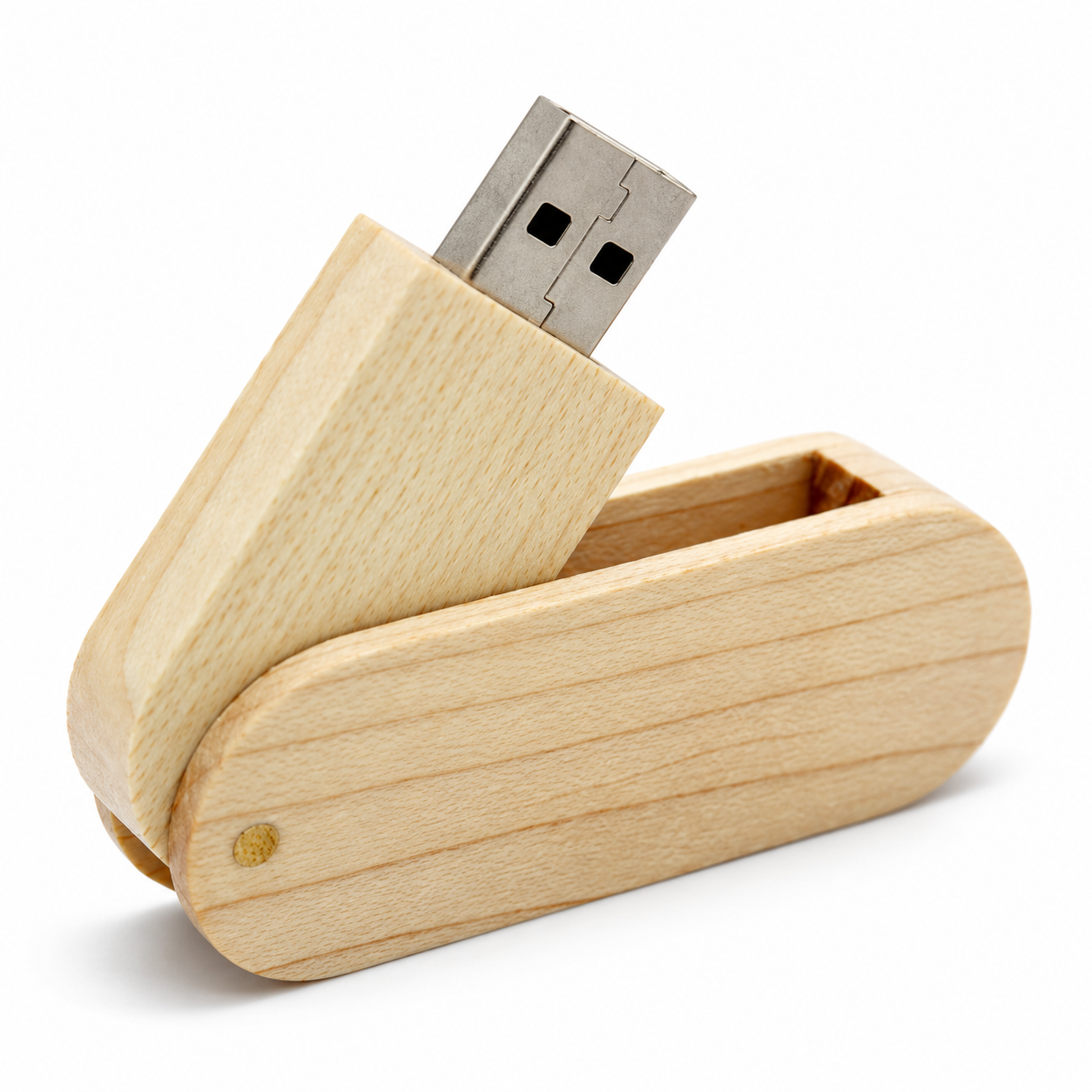 Wooden Swivel USB Pendrive - PD11