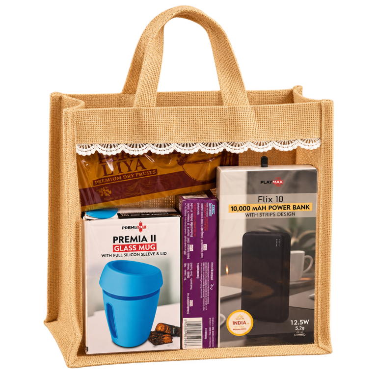 5-in-1 Power Bank & Mug Jute Diwali Hamper — DW-Q256