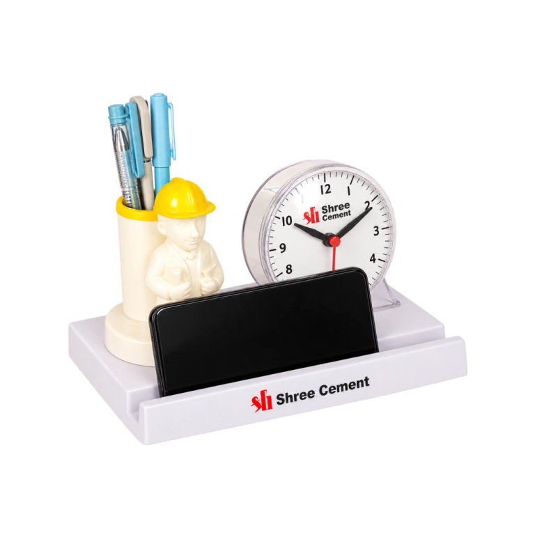 TC352 Architect Table Clock with Pen Stand and Mobile Holder
