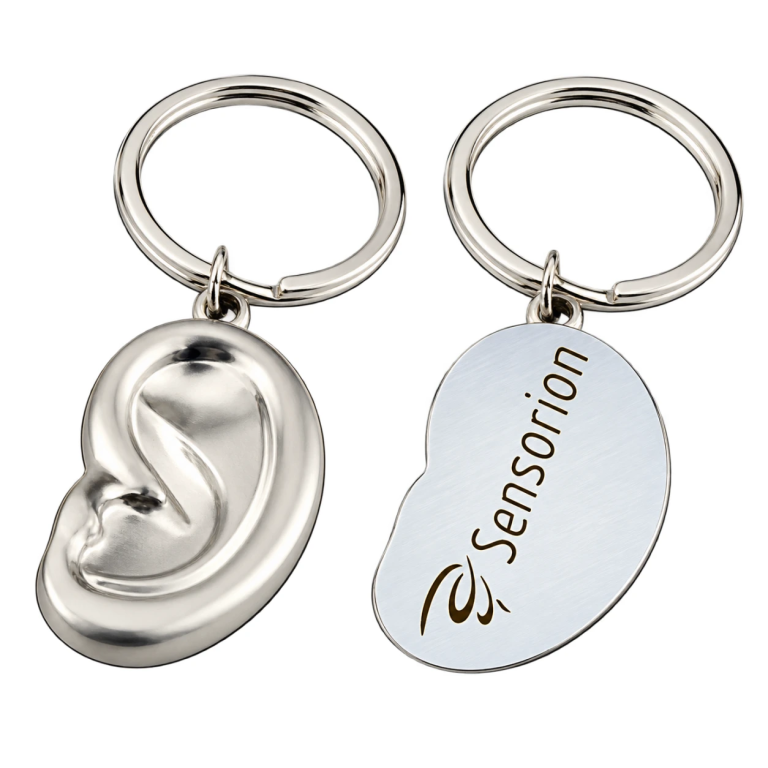 BKC - 5153 Ear-Shaped Metal Keychain – Single Side Engraving