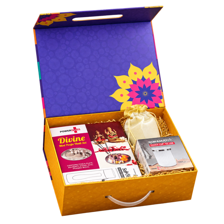 4-in-1 Pooja Thali & Drinkware Diwali Gift Box — DW-Q242