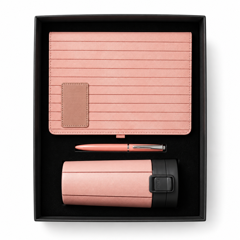 3-in-1 Notebook, Pen and Tumbler Gift Set - Pink - DPT 07