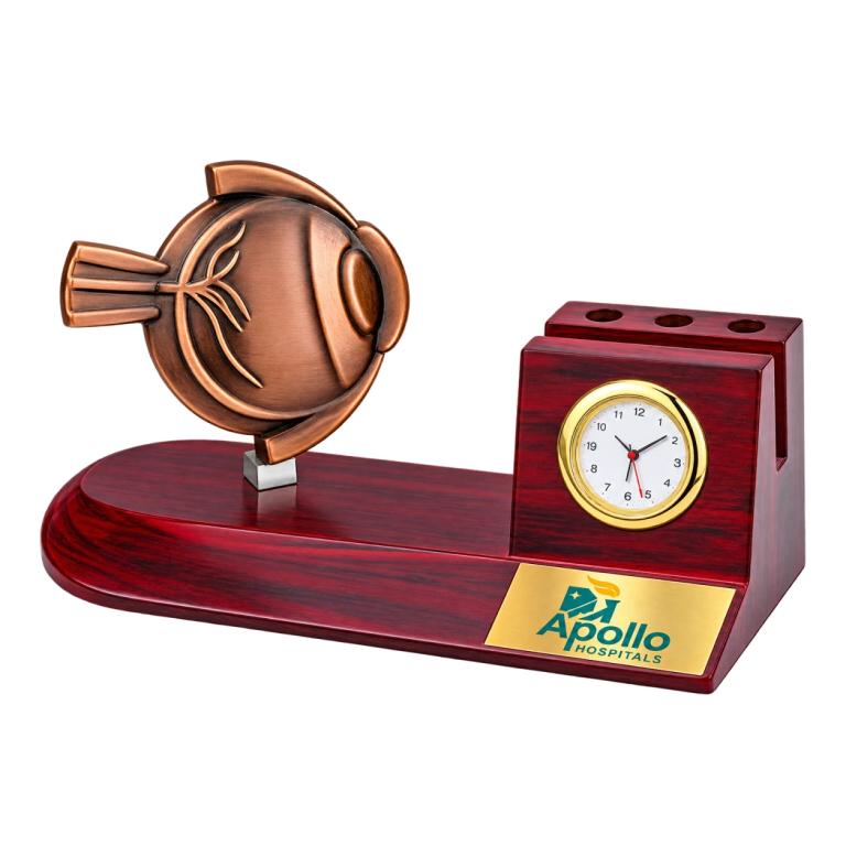 4232 Eye Theme Wooden Desk Set
