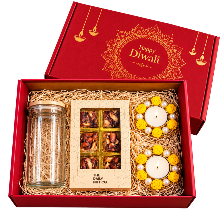 Dry Fruit Bites & Decorative Diyas Diwali Hamper — DW017