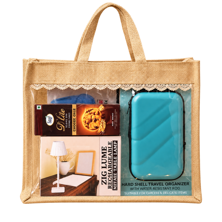 5-in-1 Travel Organizer Jute Diwali Hamper — DW-Q254
