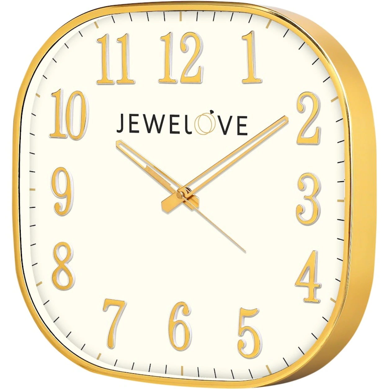 Model 23 3D-number wall clock original photo with sample branding