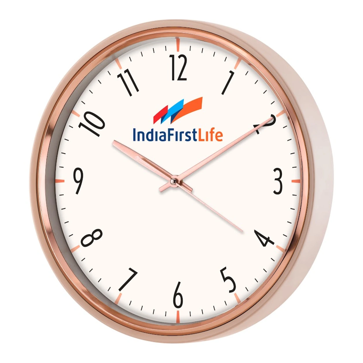 Model 39 round wall clock original photo with sample branding