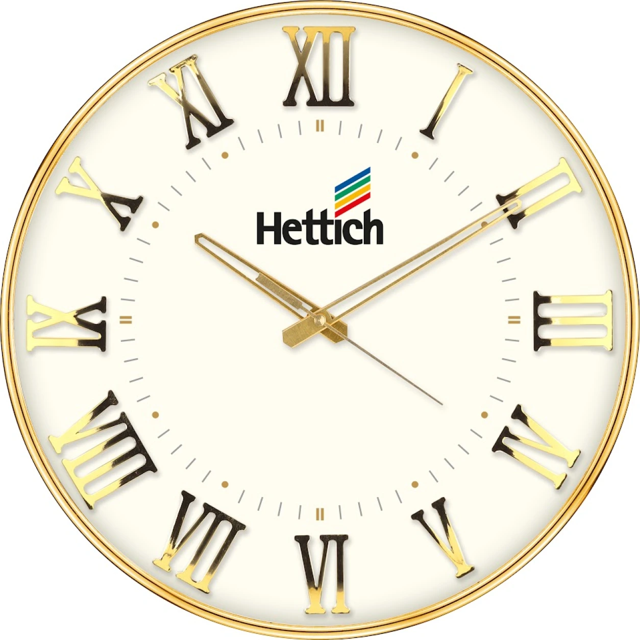 44–46 11.75-Inch Wall Clock with 3D Roman Numbers — WC44