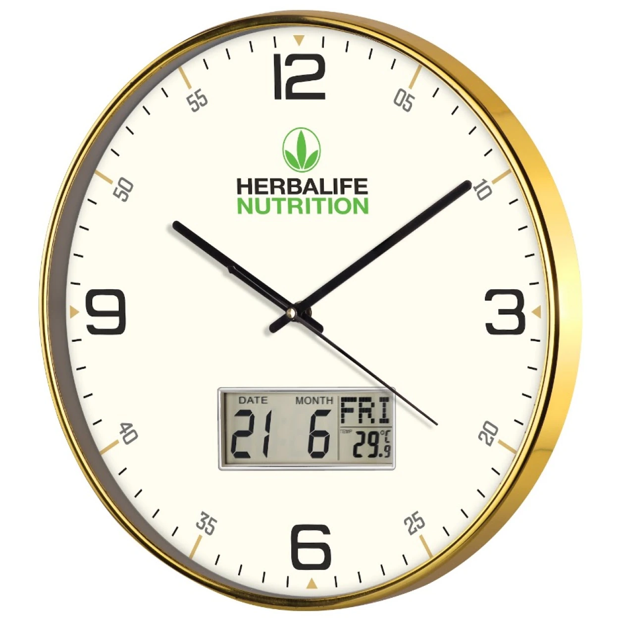 47/48 Wall Clock with LCD Display and Sweep Movement — WC47