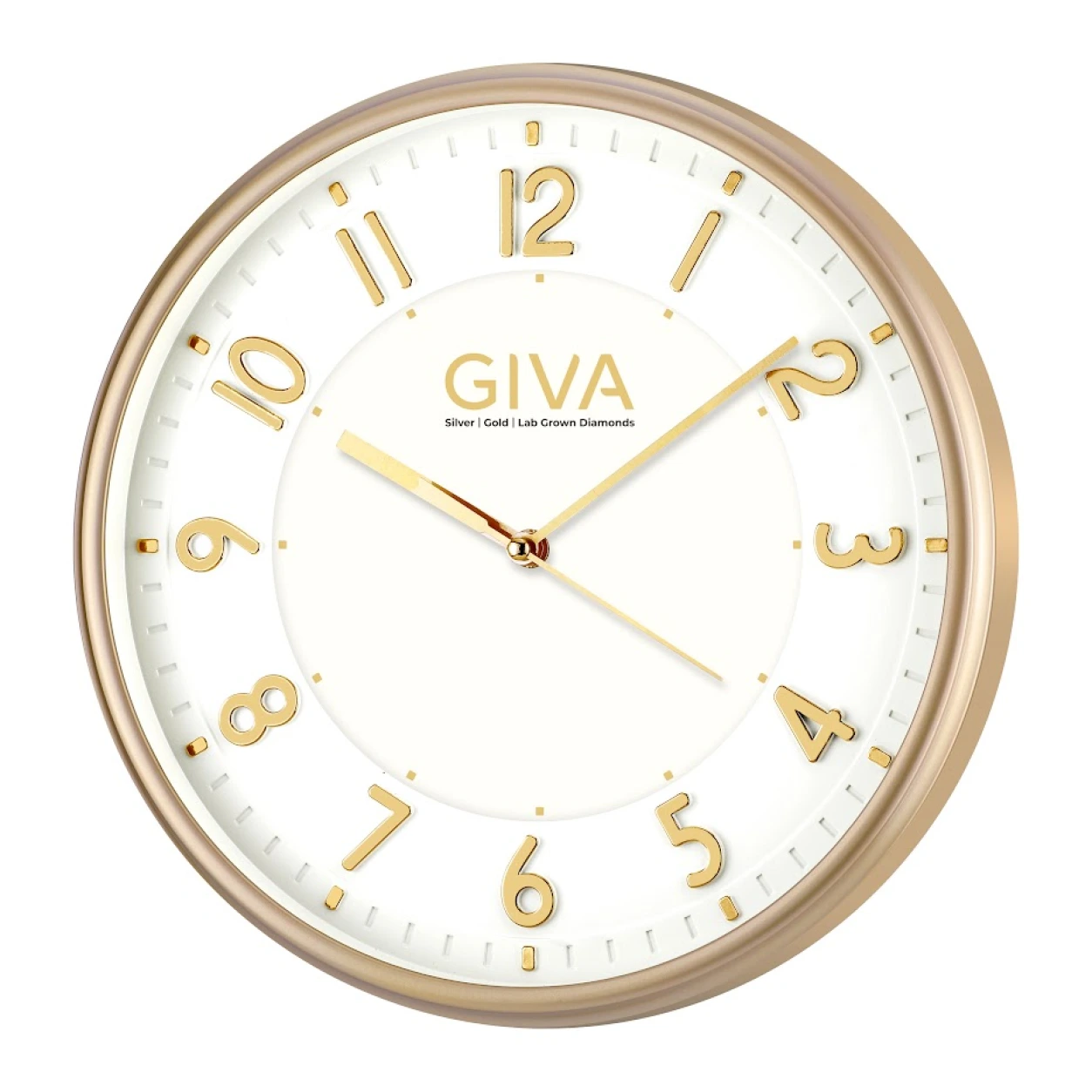 53–58 11-Inch 3D Number Wall Clock – Six Colour Options — WC53