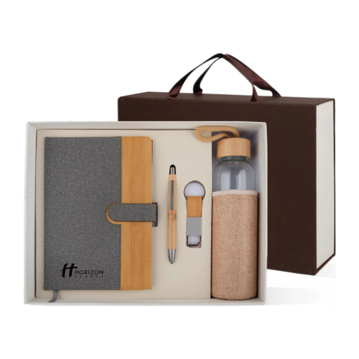 4-in-1 Notebook, Pen, Bottle & Keychain Gift Set – GS 401 — GS 401