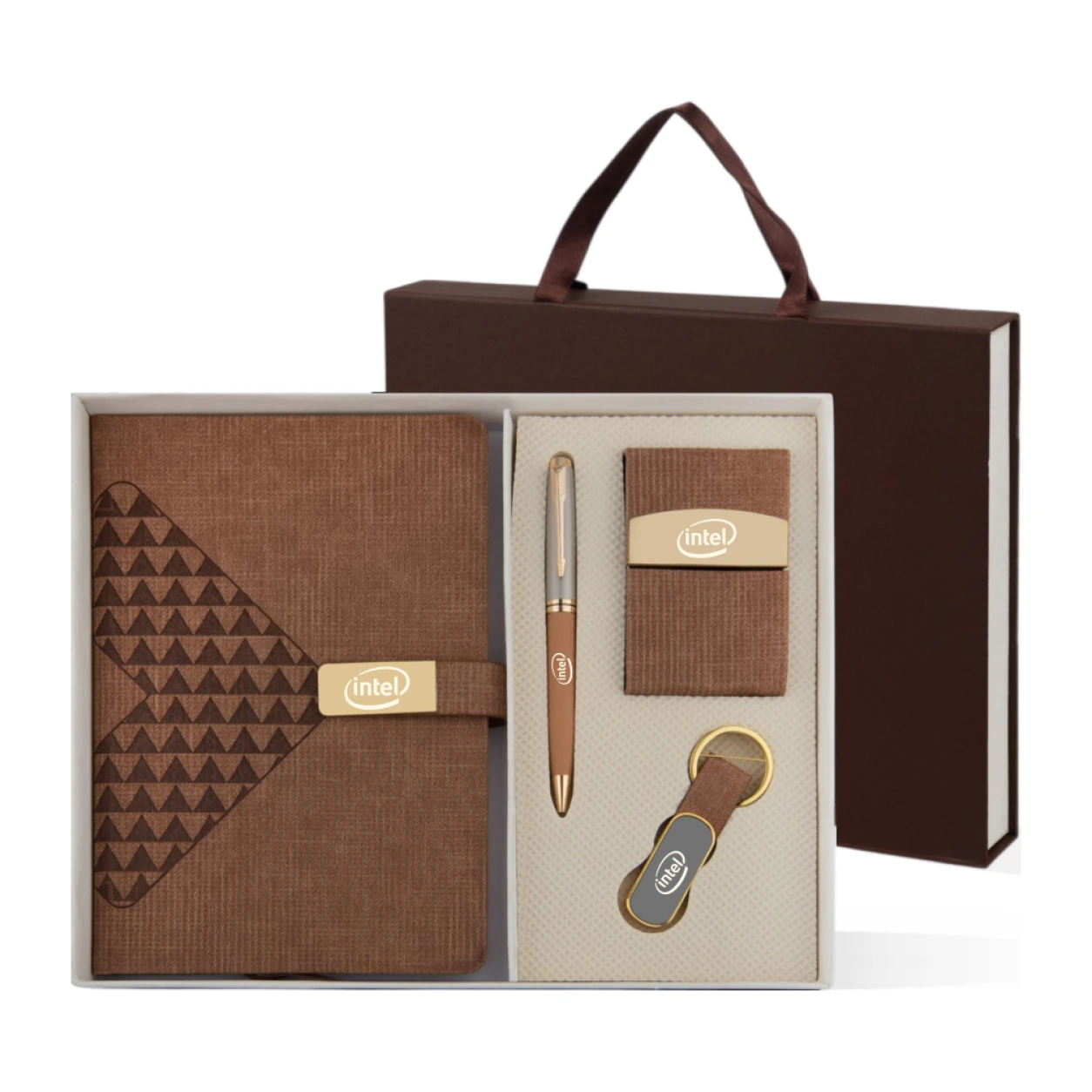4-in-1 Notebook, Pen, Keychain & Card Holder Gift Set – GS 409 — GS 409