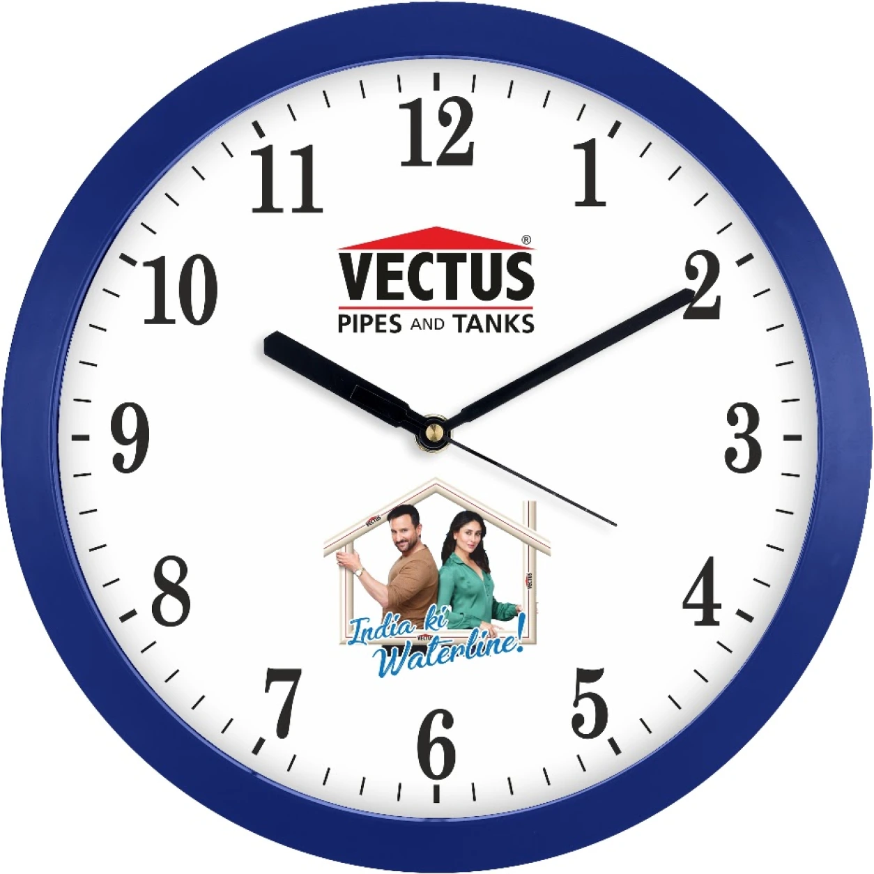 77–79 10-Inch Round Wall Clock – Blue Black and Red — WC77