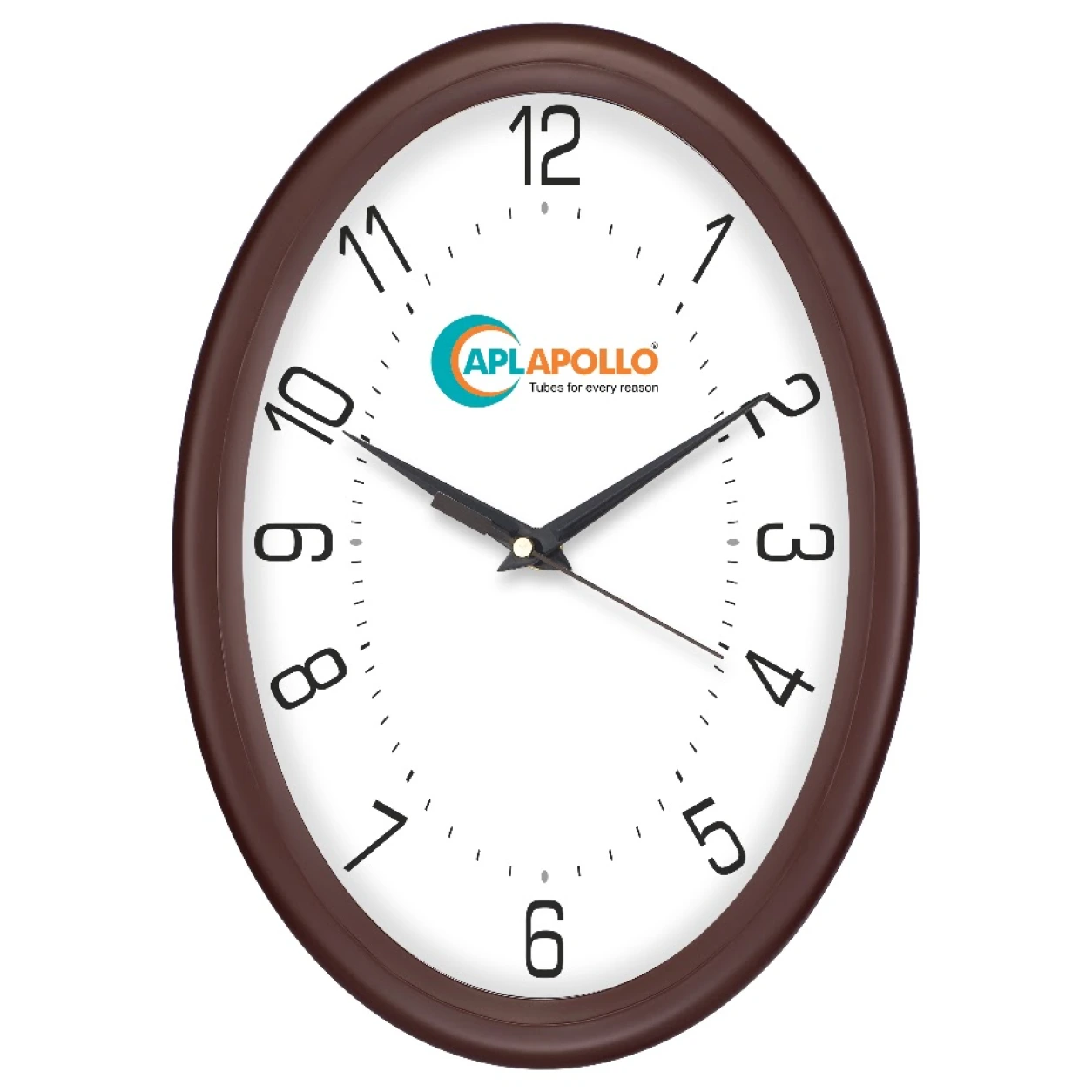 80 Brown Oval Wall Clock — WC80