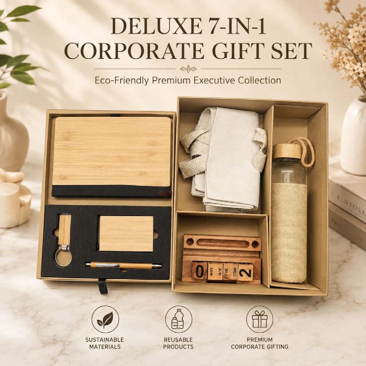 7-in-1 Bamboo and Canvas Welcome Kit - VGS-DW26-10 - Image 2