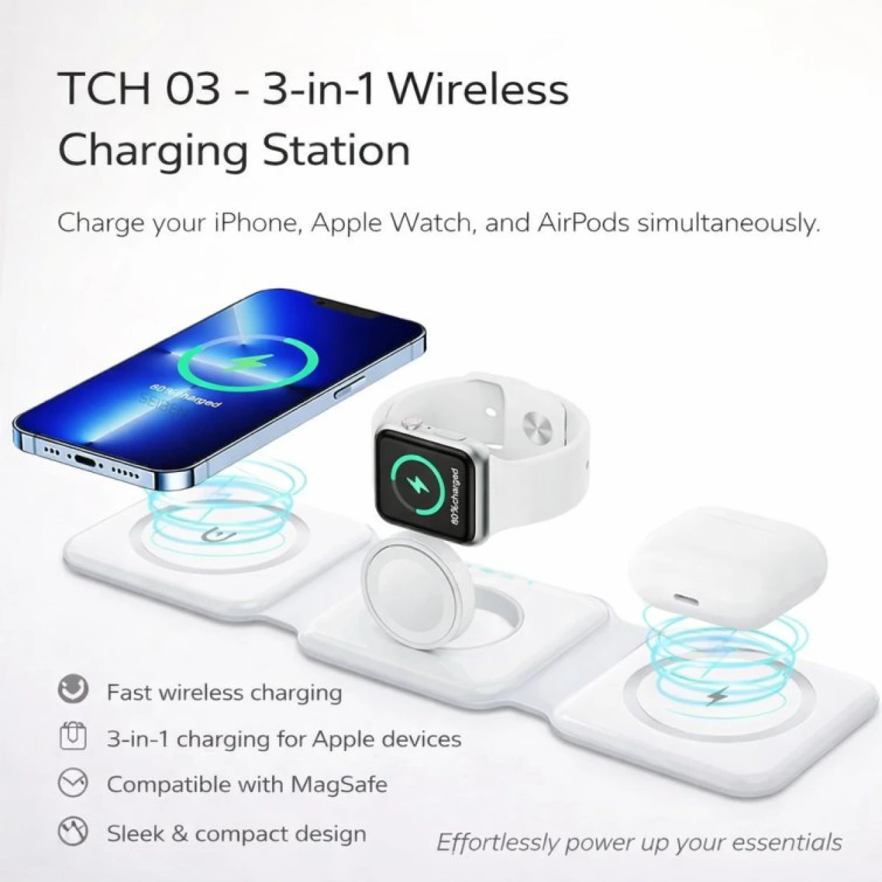 3-in-1 Wireless Charging Station - TCH 03 - Image 2