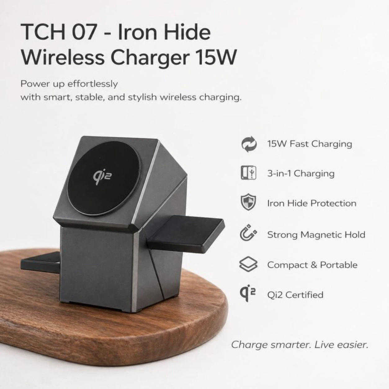Iron Hide Wireless Charger 15W - TCH 07 - Image 2