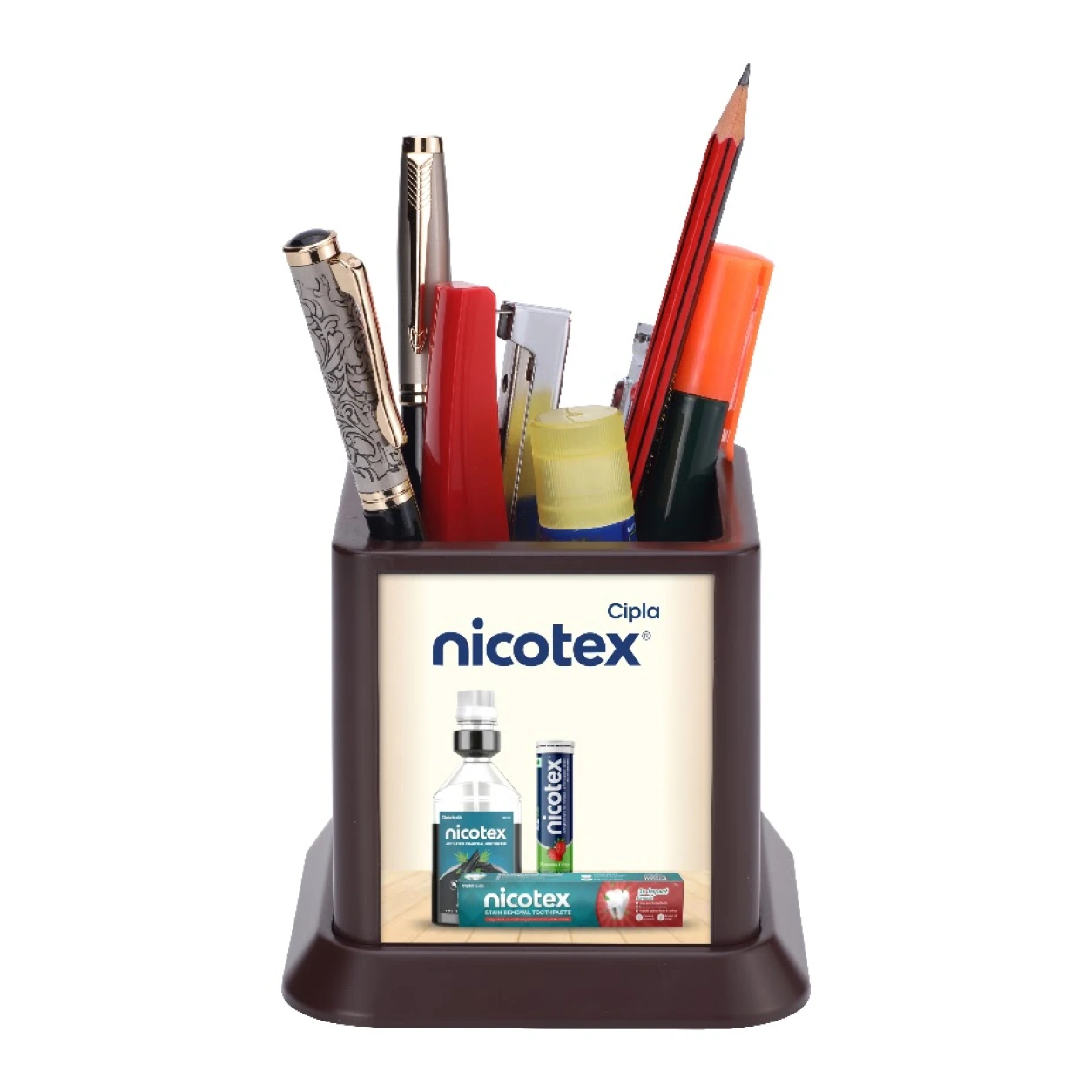 143 Pen Stand – Brown — WC143