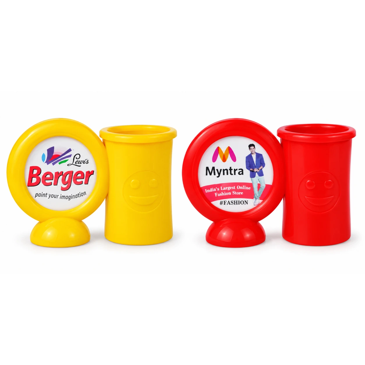PS446 / PS447 Pen Stand with Paperweight – Yellow & Red