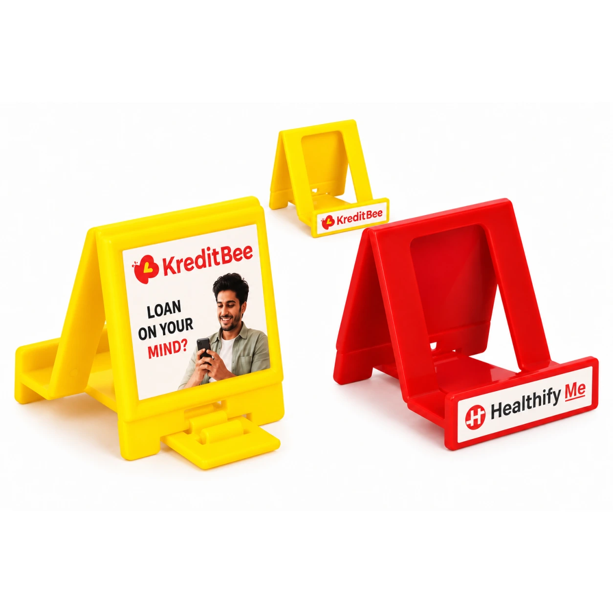MS512 / MS513 Compact Folding Mobile Stand – Yellow & Red