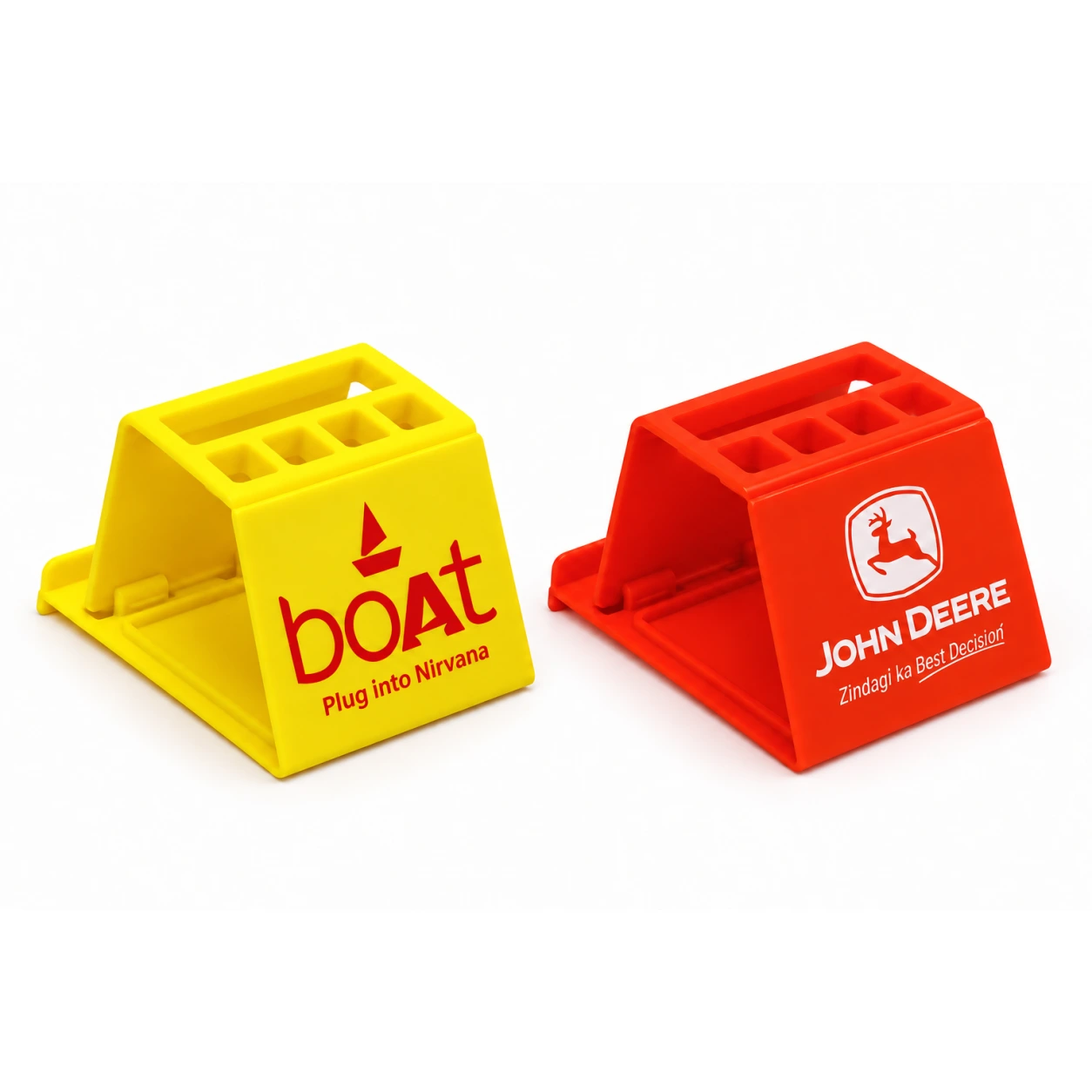 MS516 / MS517 Mobile Stand with Pen and Visiting Card Holder – Yellow & Red