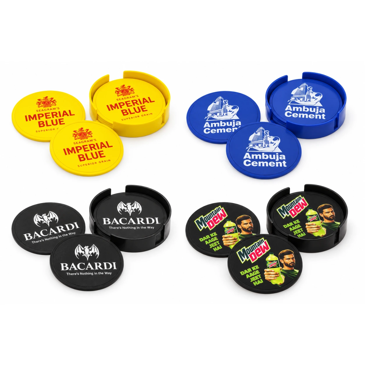 Round Plastic Coaster Set Options – CS603 / CS604 / CS605 / CS606