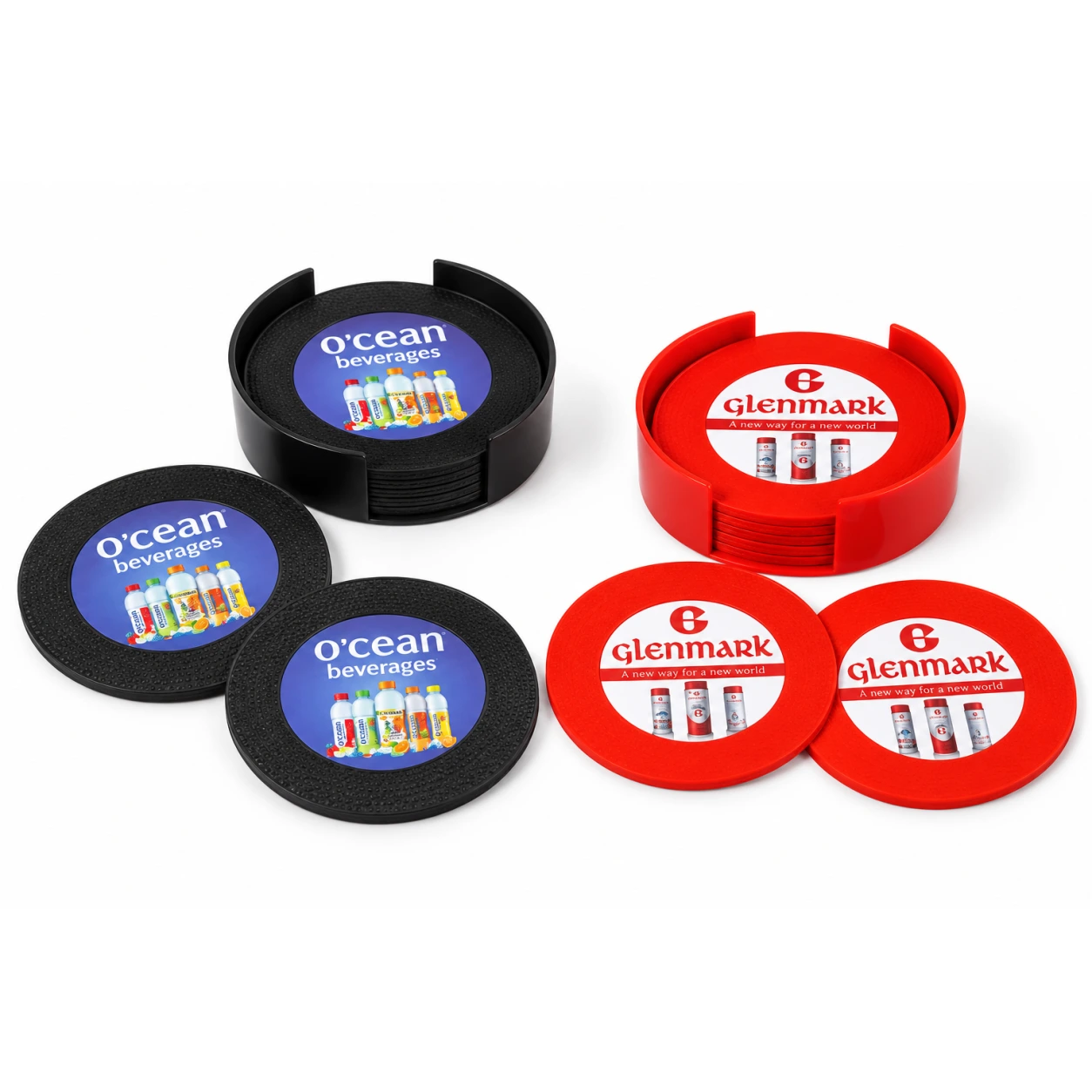 Round Plastic Coaster Set – CS611 / CS612