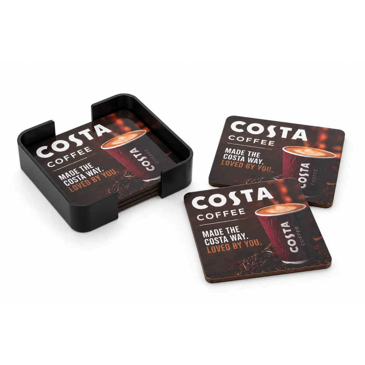 Square MDF Coaster Set – CS620