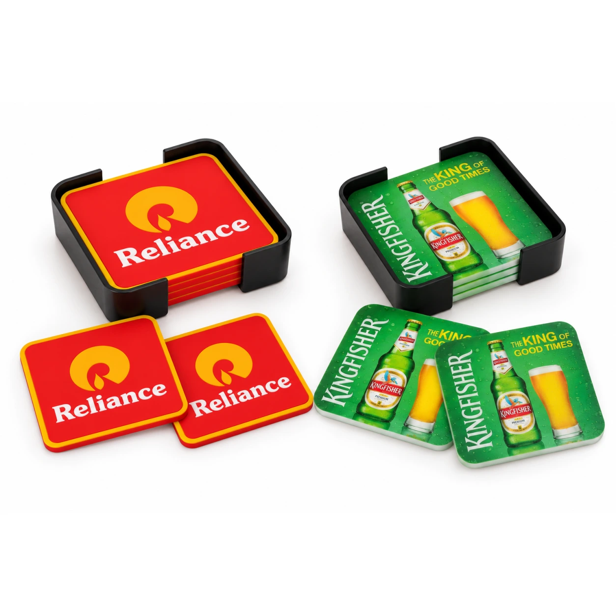 CS621 / CS623 Square Silicone Coaster Set Options