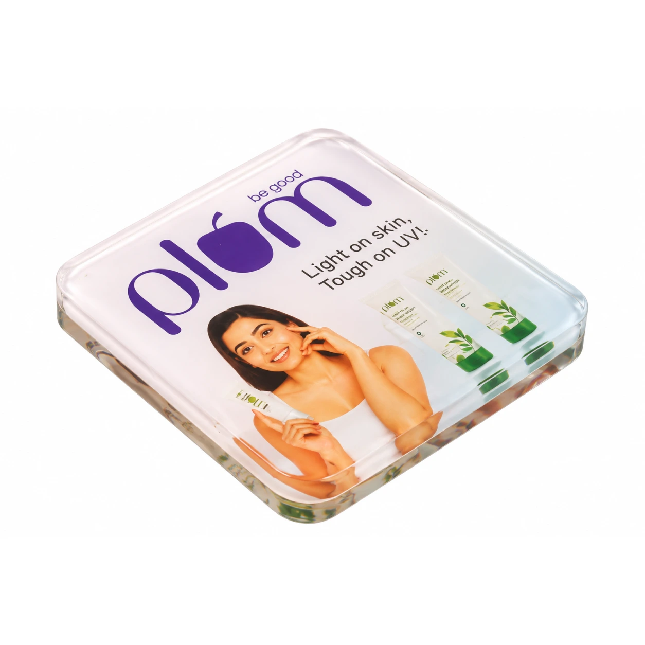 APW655 Rounded Square Acrylic Paperweight
