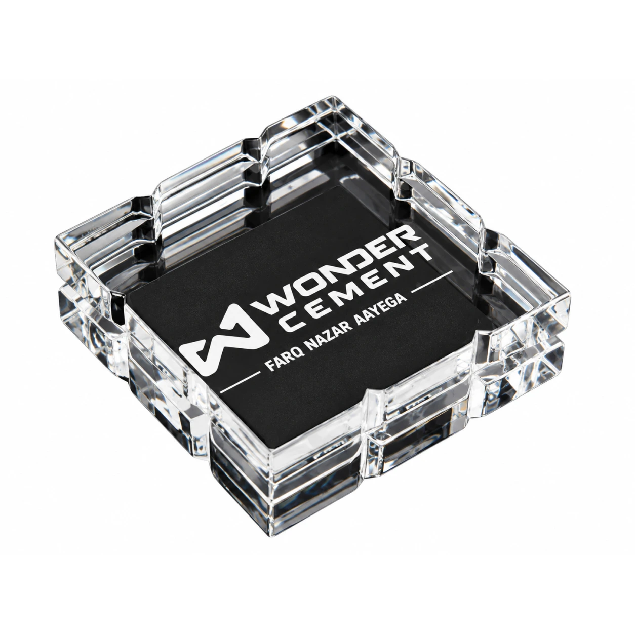 APW665 Sculpted Square Acrylic Paperweight