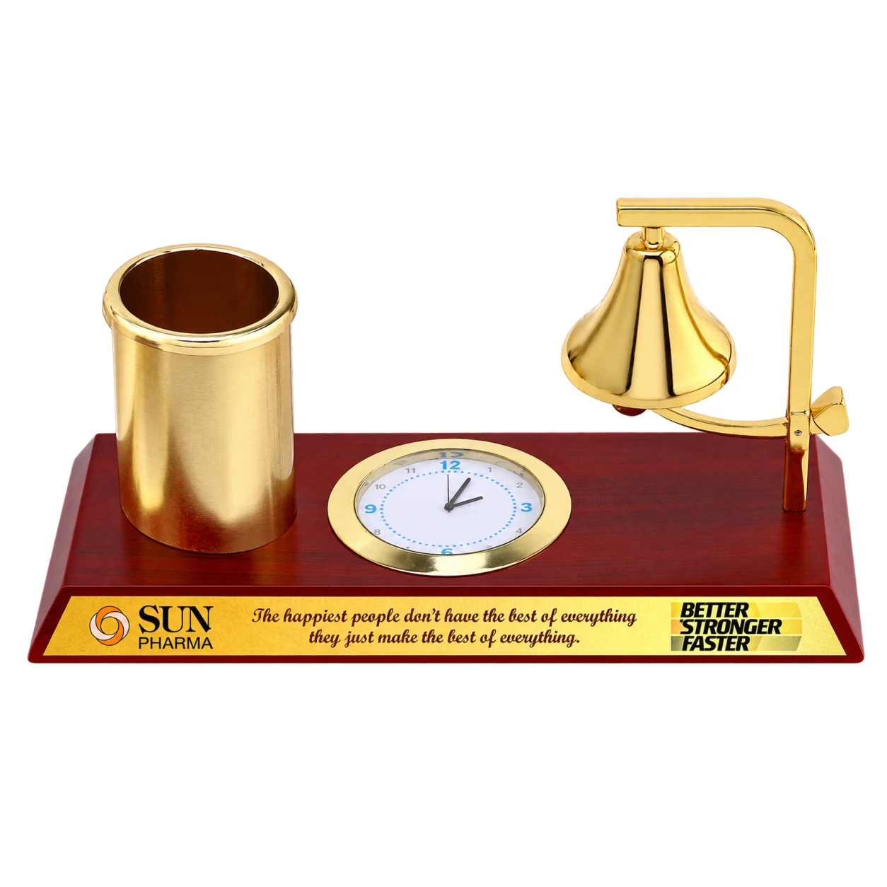4352 Doctor Bell Desk Organiser with Clock and Pen Stand — 4352