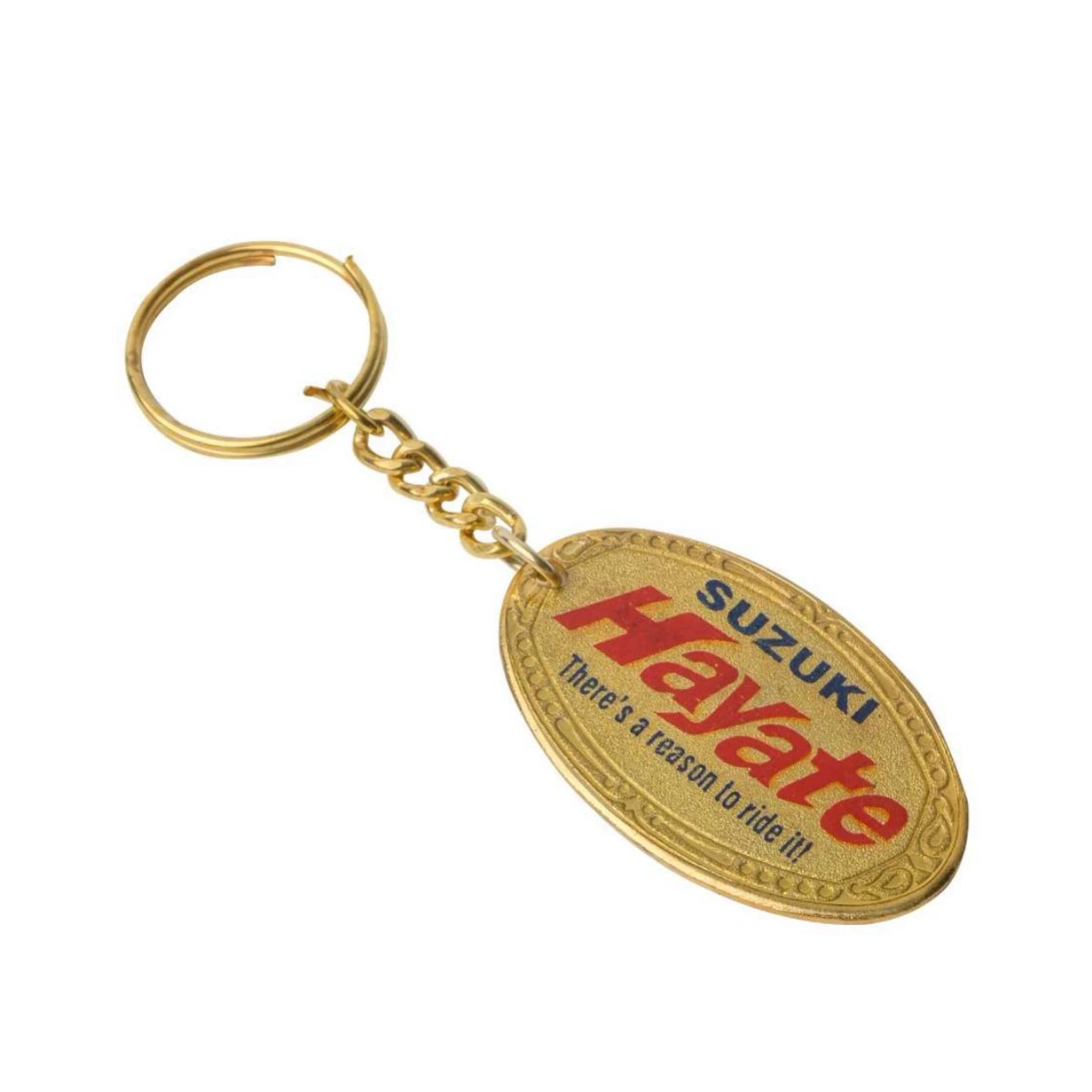 21 Oval Chain Golden-Finish Metal Keychain — 21