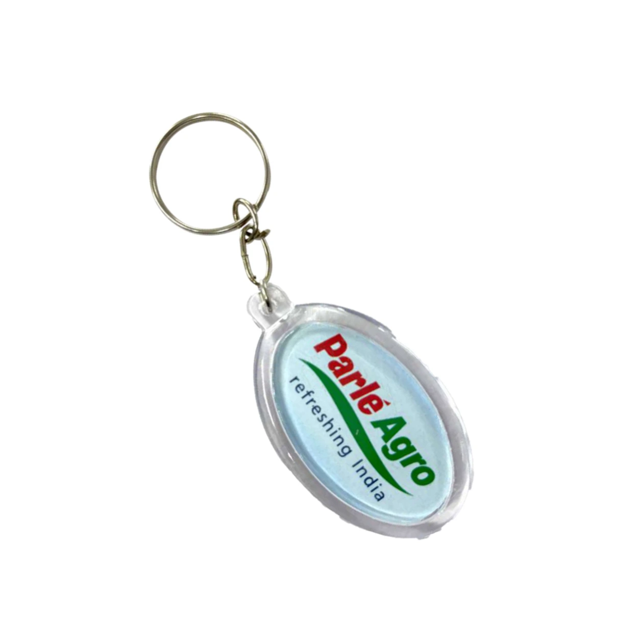 58 Oval Chain Multicolor Plastic Keychain — 58