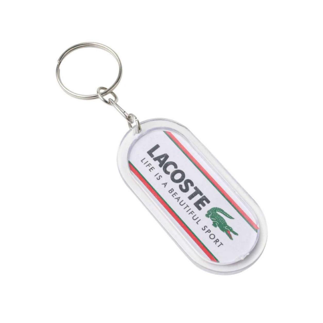 66 Horizontal Oval Chain Multicolor Plastic Keychain — 66