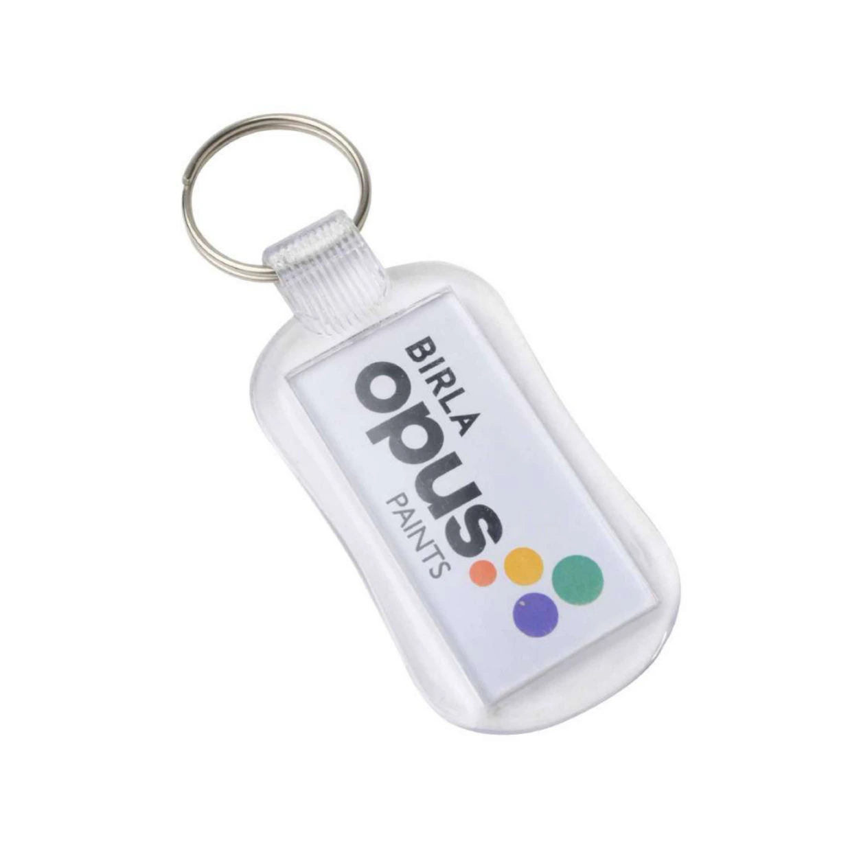 67 Rounded Rectangle Multicolor Plastic Keychain — 67