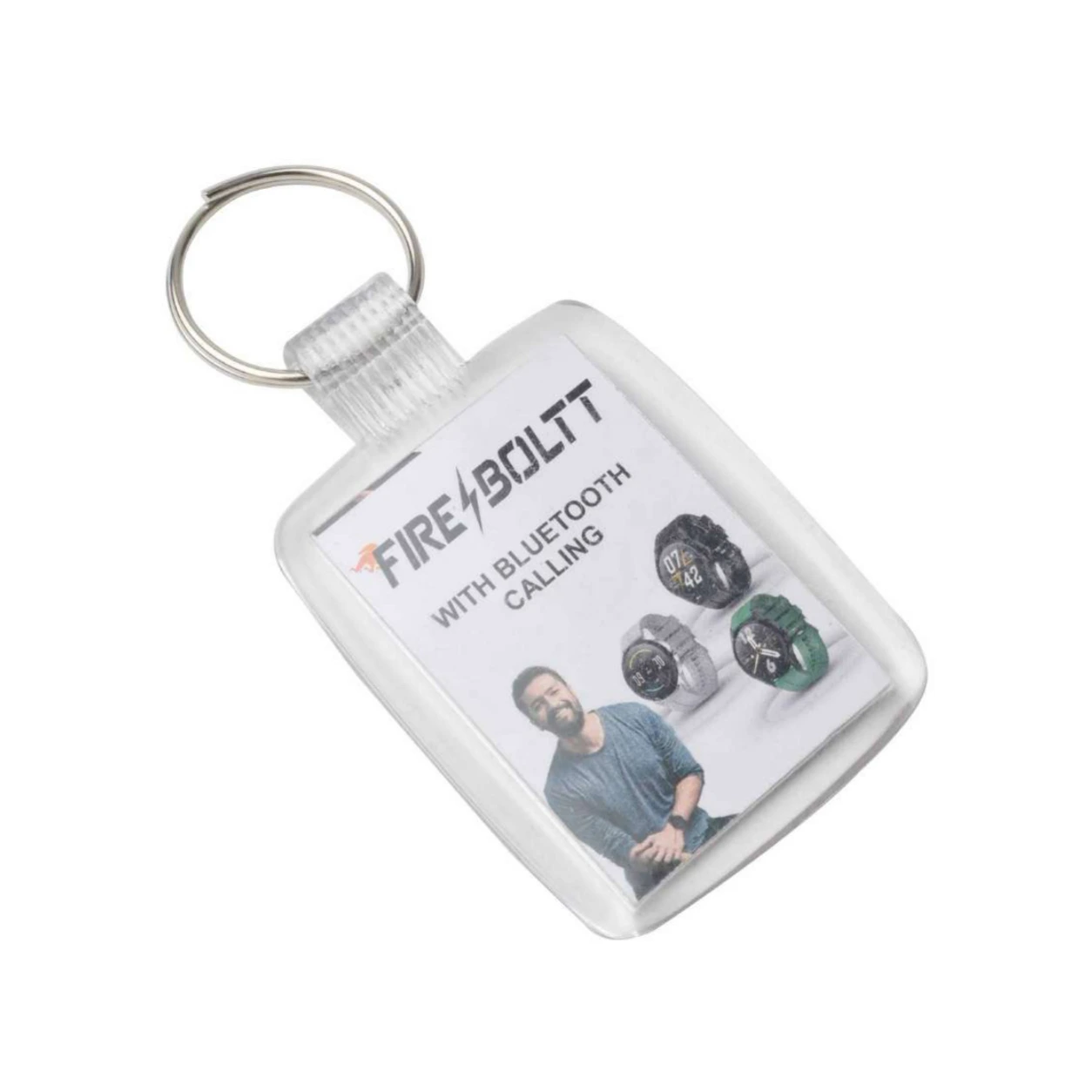 69 Square Photo Multicolor Plastic Keychain — 69